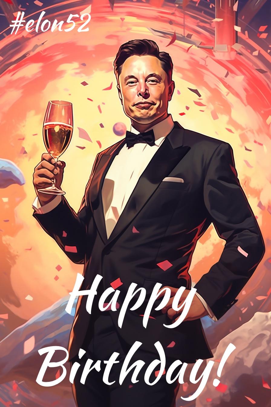 Happy b-day Elon Musk  NFT cruzo