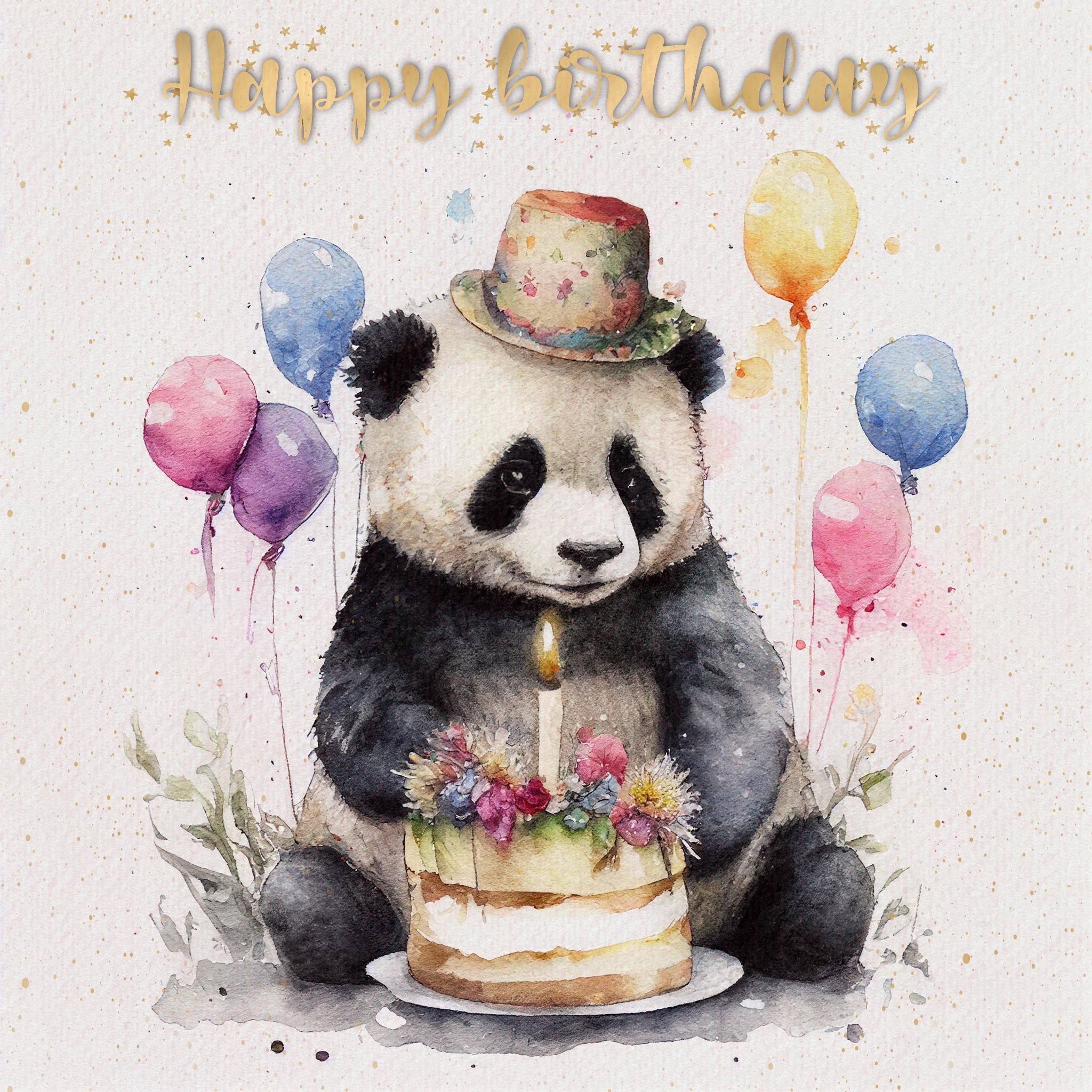 Pandas birthday with cake and candls NFT cruzo