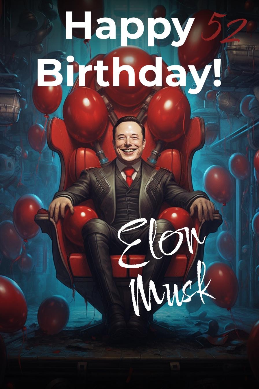 Elon Musk's Happy birthday NFT cruzo