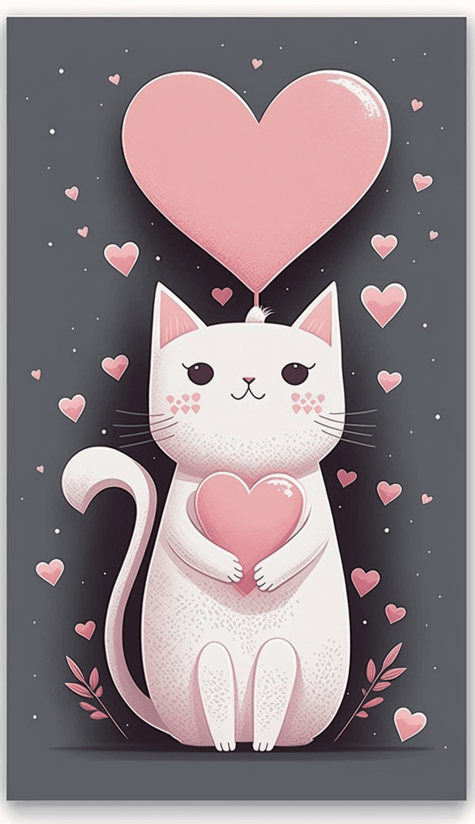 Valecat with pink hearts NFT cruzo