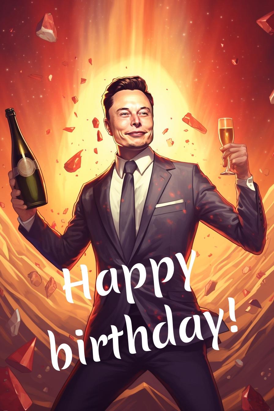 Happy b-day Elon Musk NFT cruzo