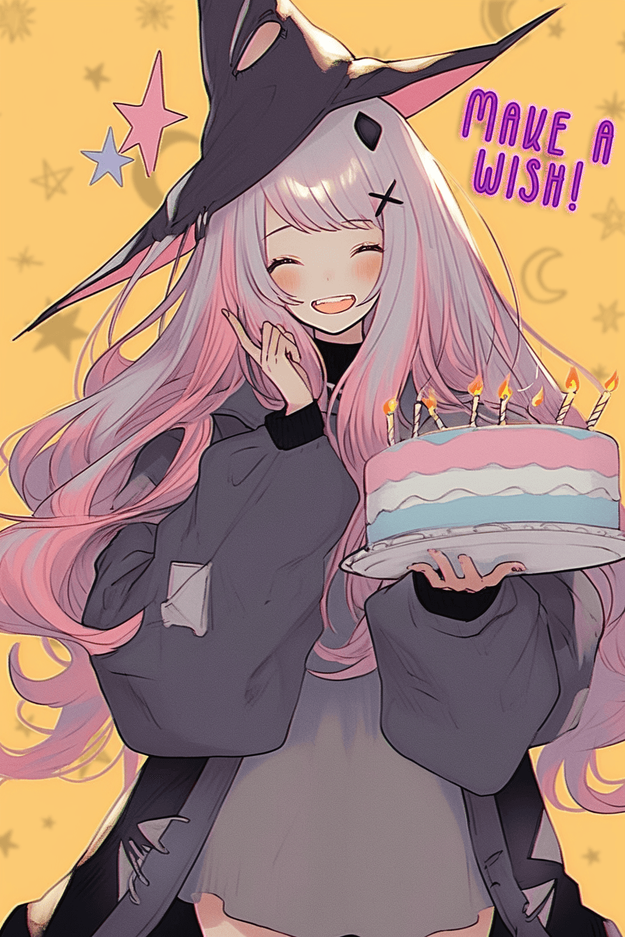 Cute witch with a cake NFT cruzo